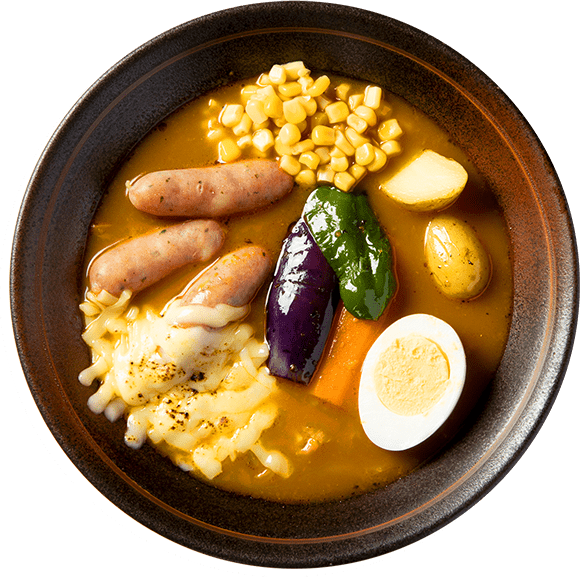 こんがりチーズとウィンナーのスープカレー